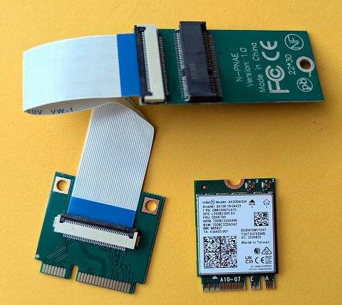 Intel Wi-Fi 6 AX200 wireless Bluetooth card with M.2 adapter for laptop installation