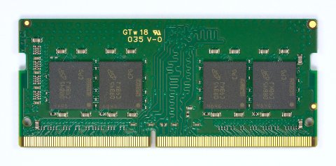 Micron 16GB DDR4 SO-DIMM module back side showing memory chips for laptop upgrade Micron 16GB DDR4 SO-DIMM module back side showing memory chips for laptop upgrade