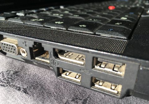 Lenovo ThinkPad USB port for crisis BIOS recovery flash drive connection