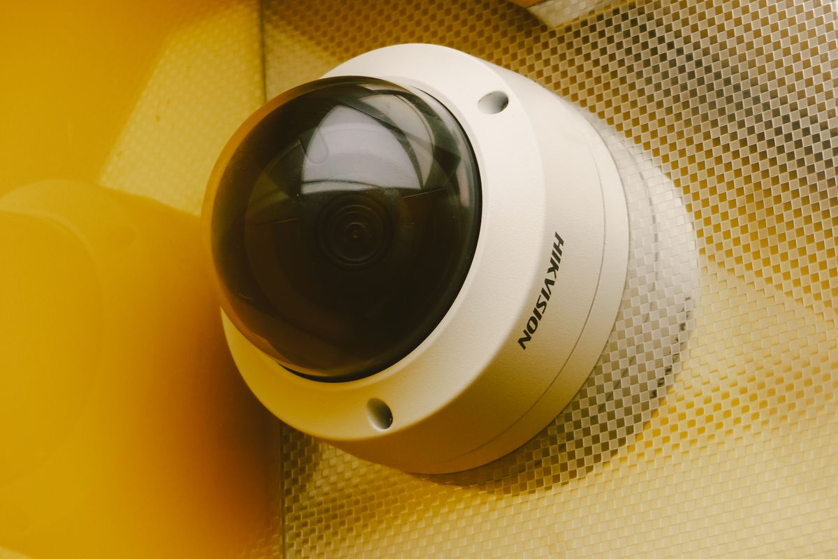 Standalone dome security camera installed during Imou CCTV setup Standalone dome security camera installed during Imou CCTV setup