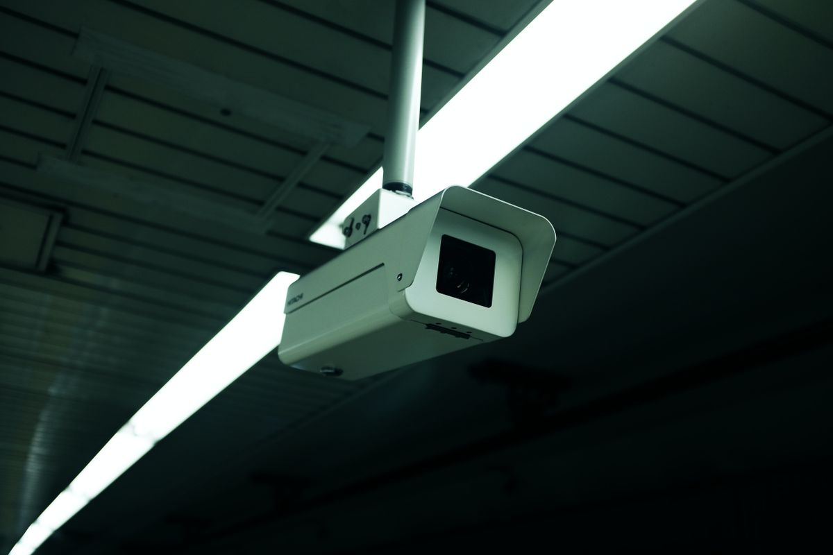 Ceiling mounted WiFi camera during Ranger 2 style installation setup Ceiling mounted WiFi camera during Ranger 2 style installation setup